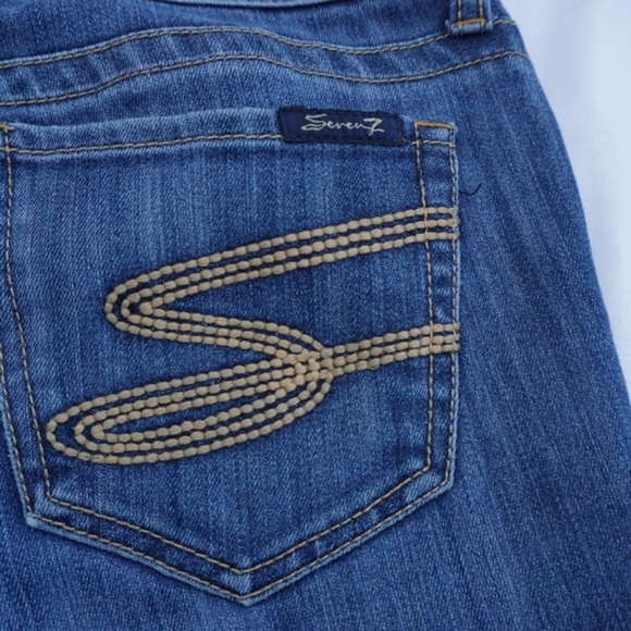 Seven 7 Jeans Medium Wash Straight Leg sz 27 - Picture 5 of 8